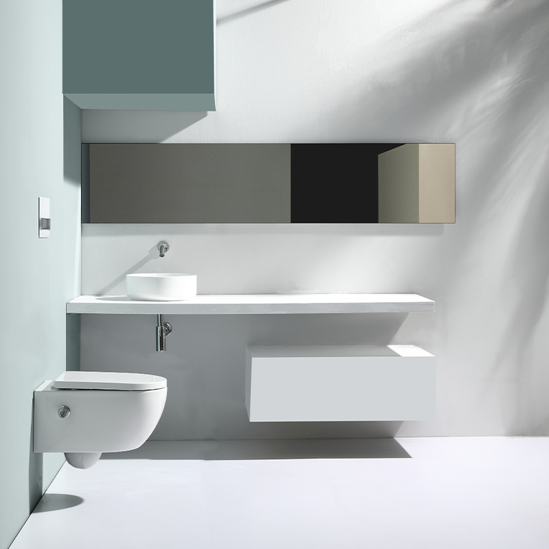 2468D-BD Super Vortex Wandcloset – Rimloze Keramische Hangtoilet met Krachtige Spoeling