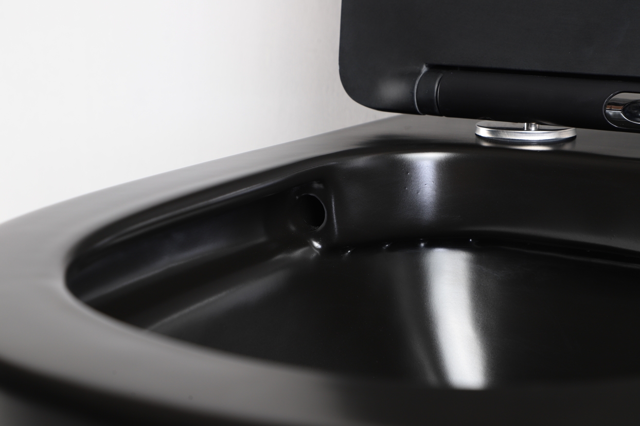 2476DB-MATT Rimless Wall Hung Toilet - Matte Black