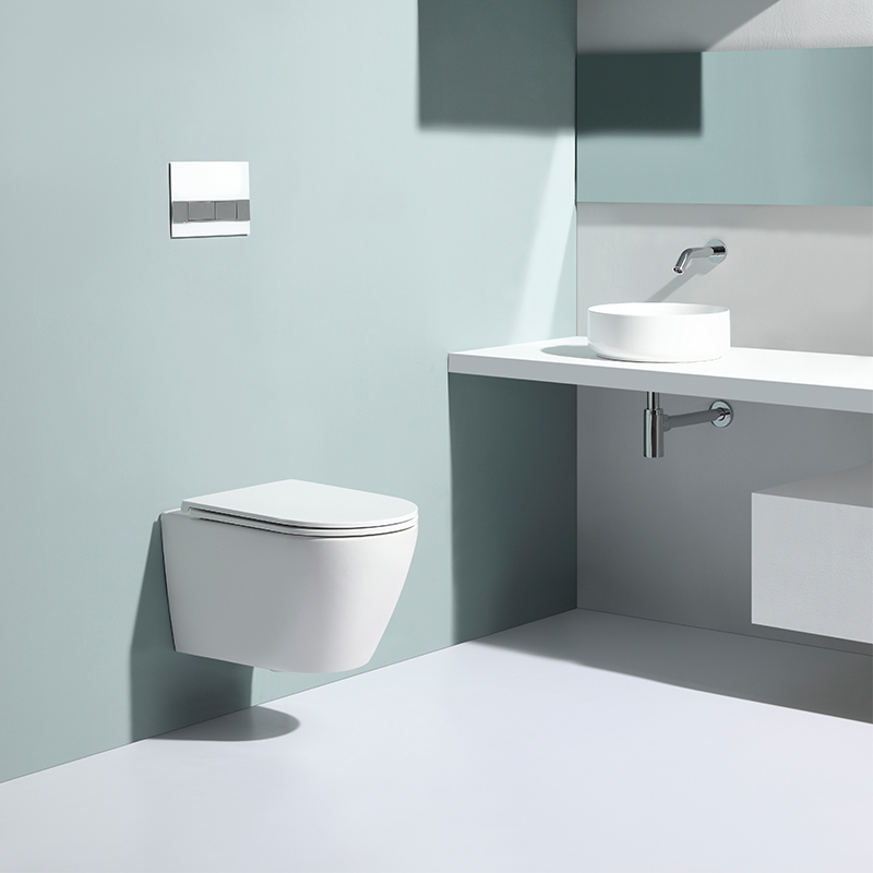 2476E Rimless Wall Hung Toilet – Space-Saving, Hygienic, Quiet Flush