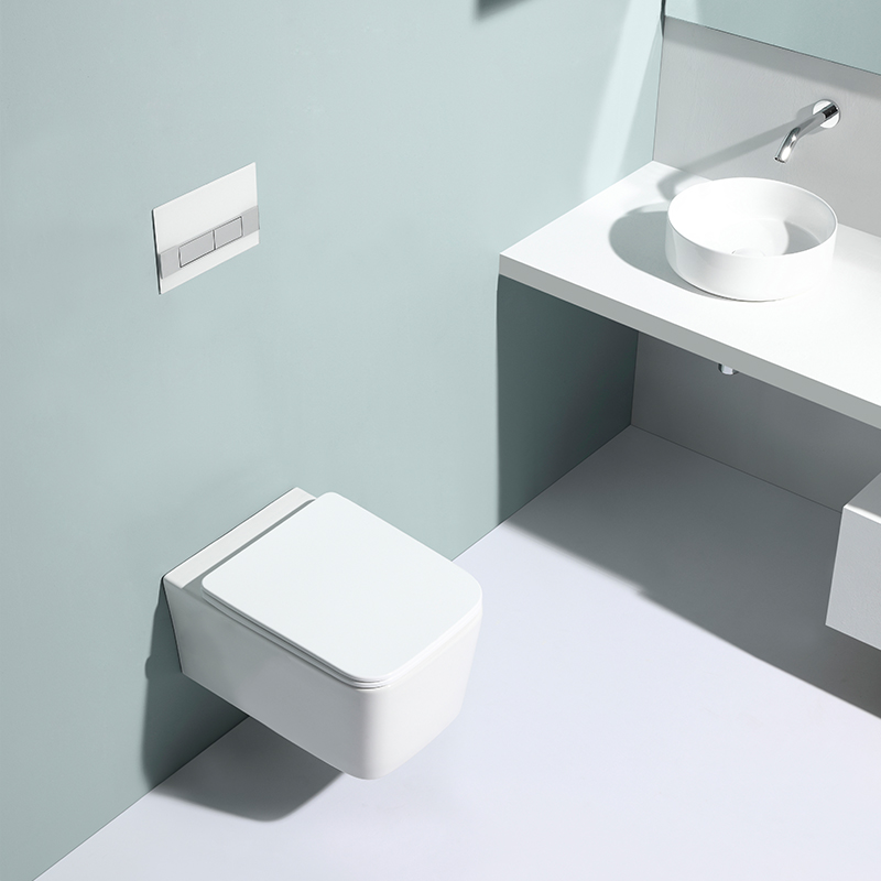 2467D WC Sospeso Moderno in Ceramica Rimless con Sedile Soft Close