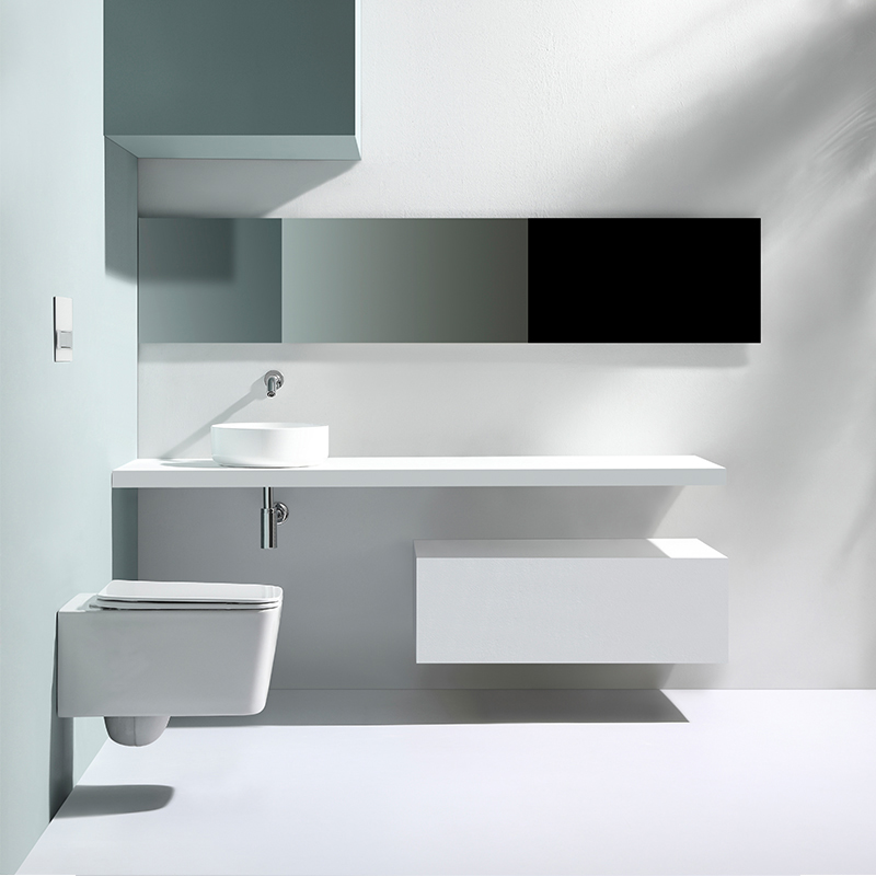 2467D WC Sospeso Moderno in Ceramica Rimless con Sedile Soft Close