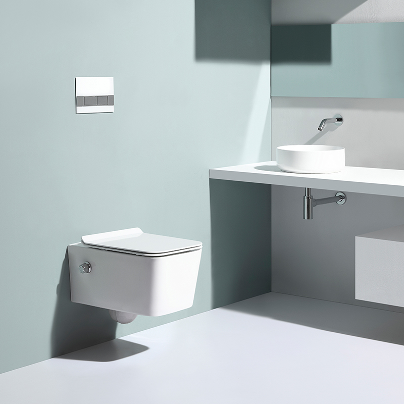 2467D-BD Wandhängendes WC – Modernes, geräuscharmes, randloses Design mit Soft-Close-Sitz