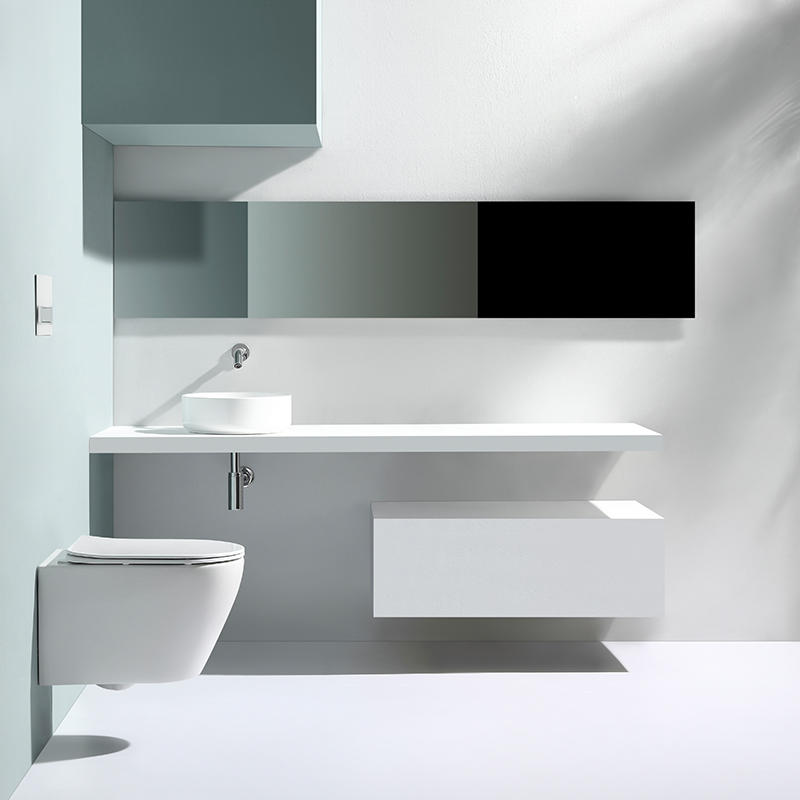 Model 2476D Wall Hung Toilet Modern Rimless Ceramic Wall Mounted WC