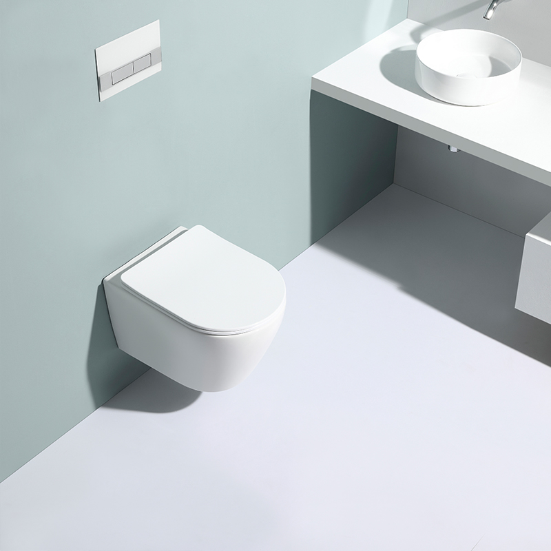 Model 2476D Wall Hung Toilet Modern Rimless Ceramic Wall Mounted WC