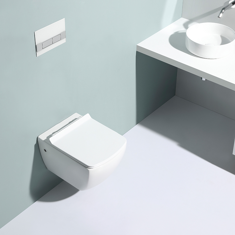 Model 2496 Modern Wall Hung Toilet – Minimalist Ceramic Wall Mounted WC for Contemporary Bathrooms