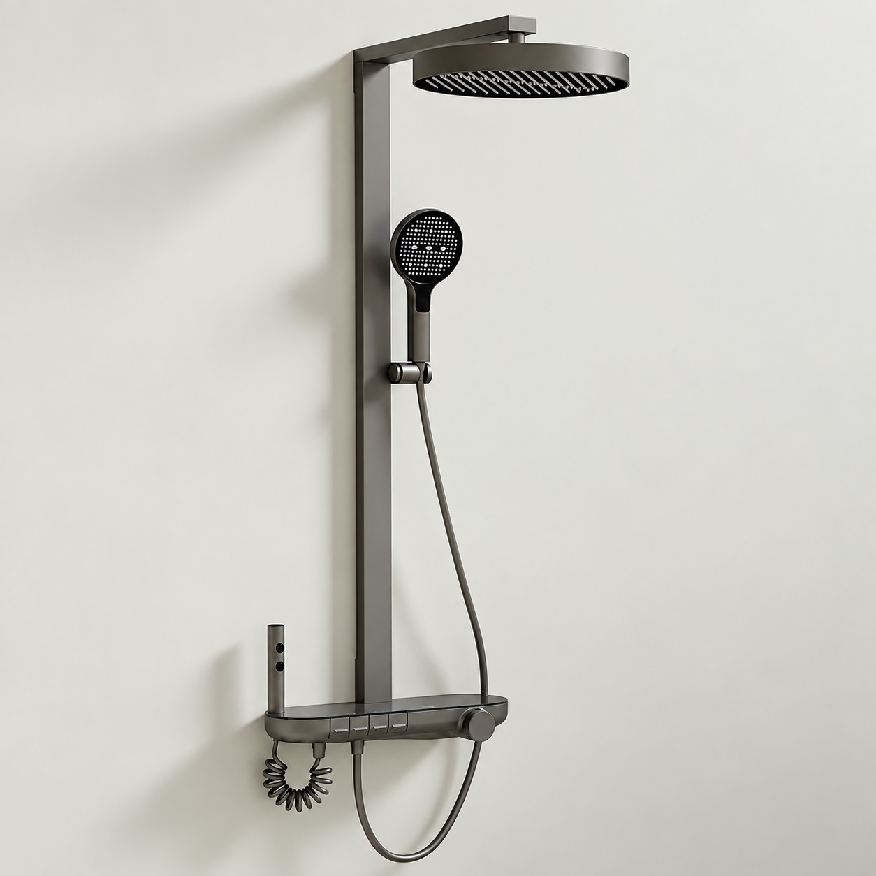 Commercial Solid Brass Digital Rain Shower System with 320mm Overhead Shower & 4 Water Modes