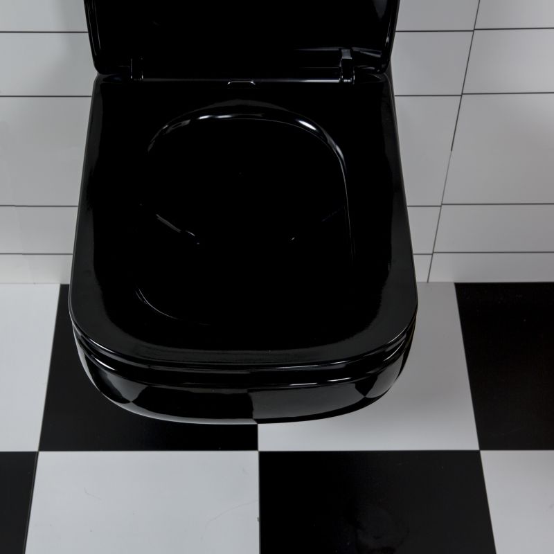 Modern Black Wall-Hung Toilet - Model 2311DB