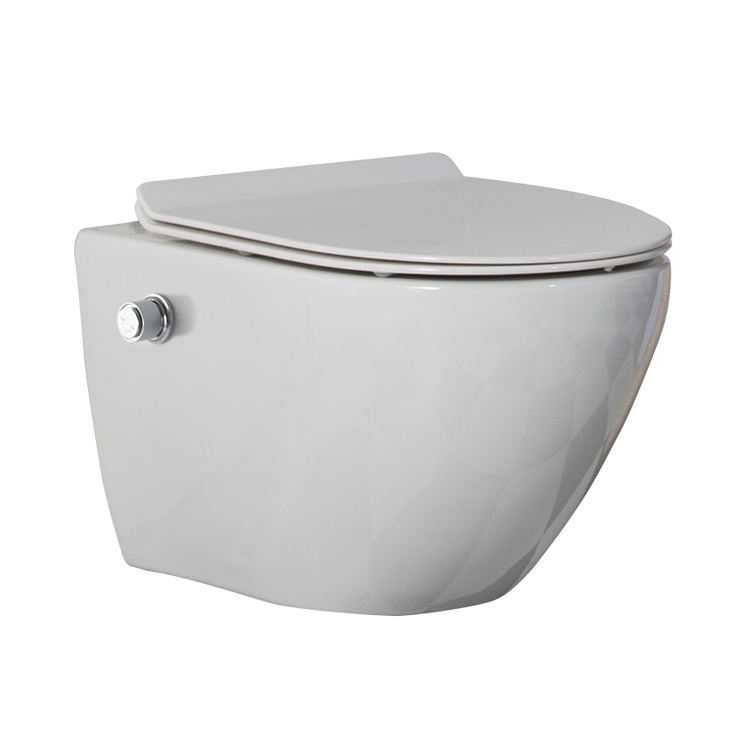 BEFEN Rimless Wall Mounted Toilet Soft Close Seat