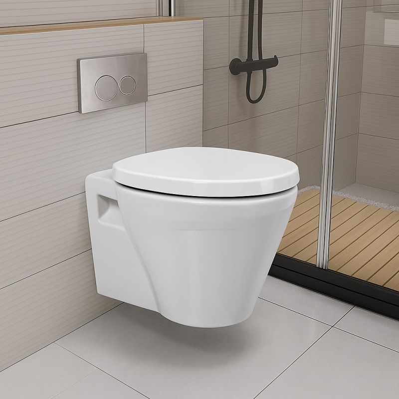 BF2409 Rimless Wall-Hung Ceramic Toilet with Soft Close PP Cover