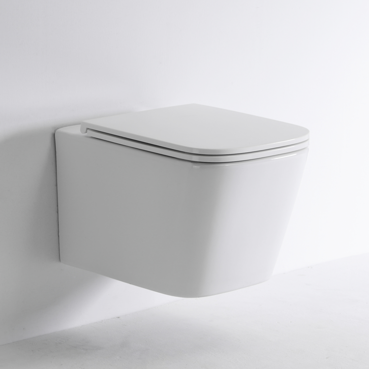 Modern Rimless Wall Hung Toilet Ceramic Bathroom WC