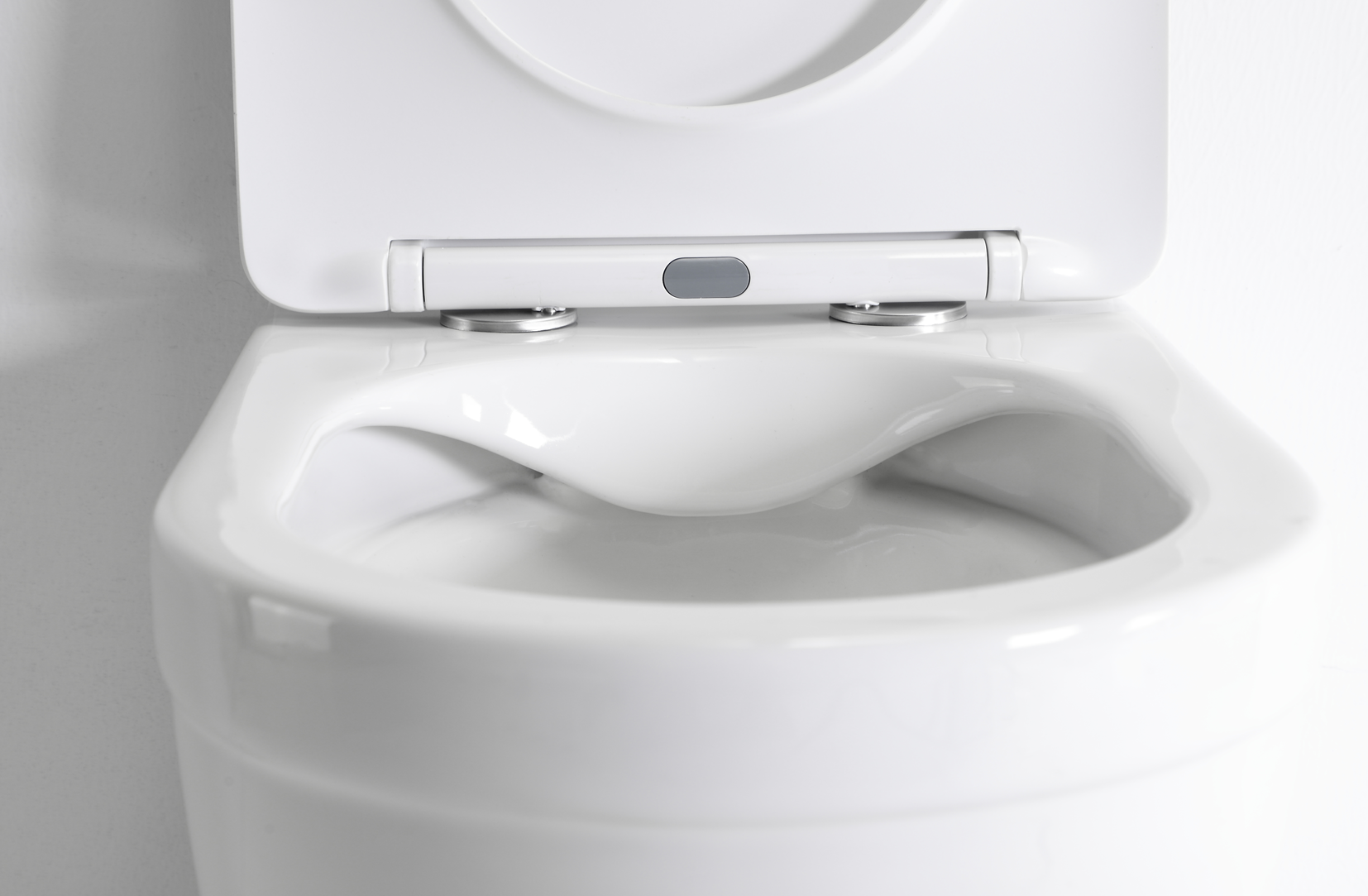 2442D Modern Wall Hung Toilet Ceramic Rimless Floating WC with Soft Close Seat