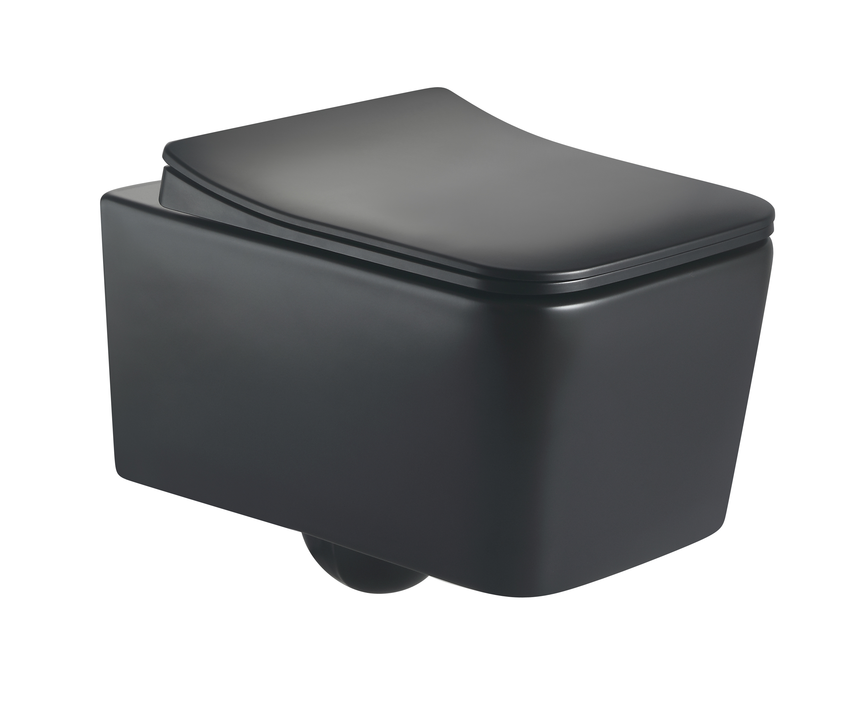 WC Sospeso Nero Opaco 2467 | Design Moderno Minimal | Ceramica a Risparmio Idrico