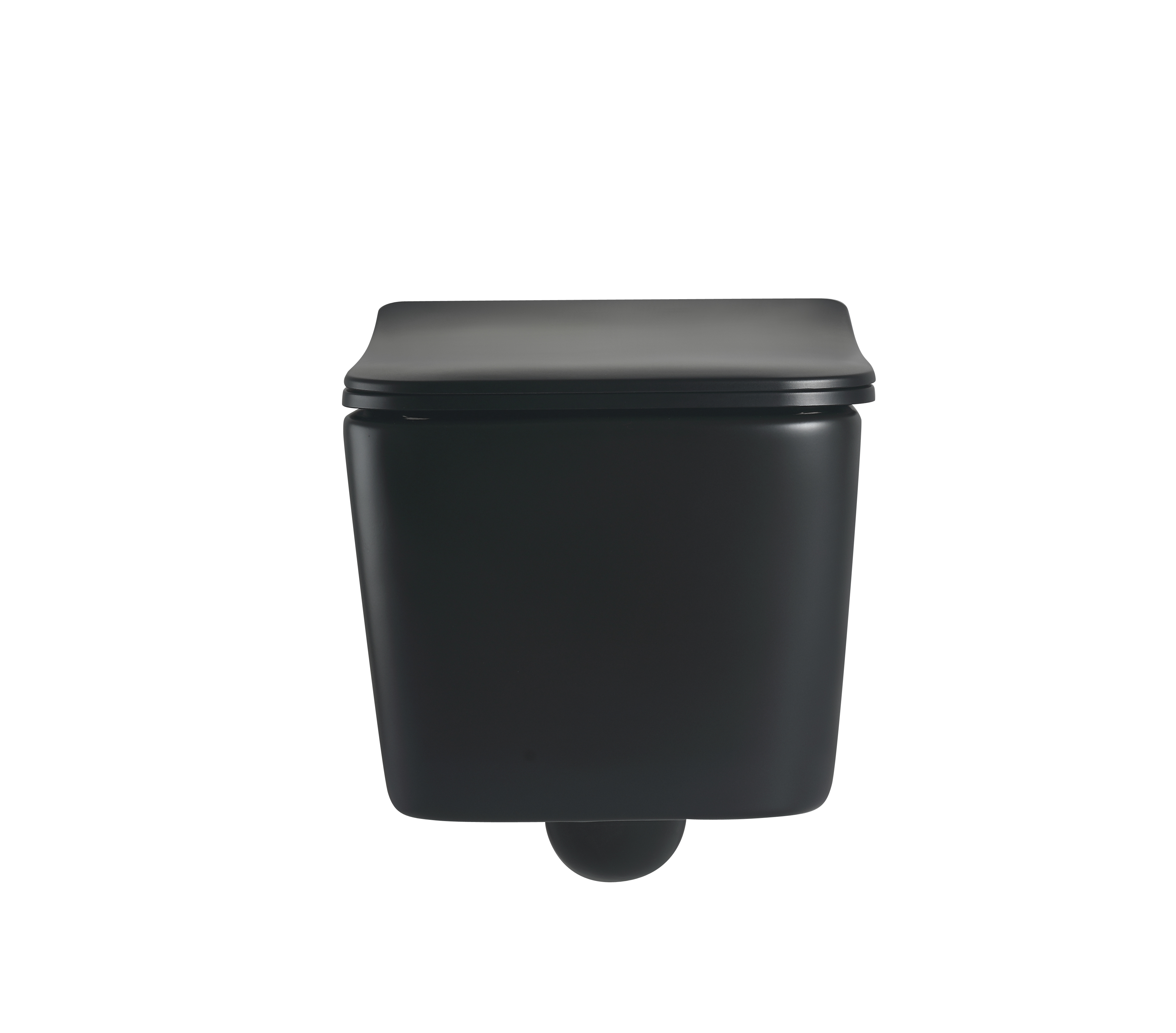 WC Sospeso Nero Opaco 2467DB-MATT - Design Moderno, Senza Brida, Risciacquo Silenzioso