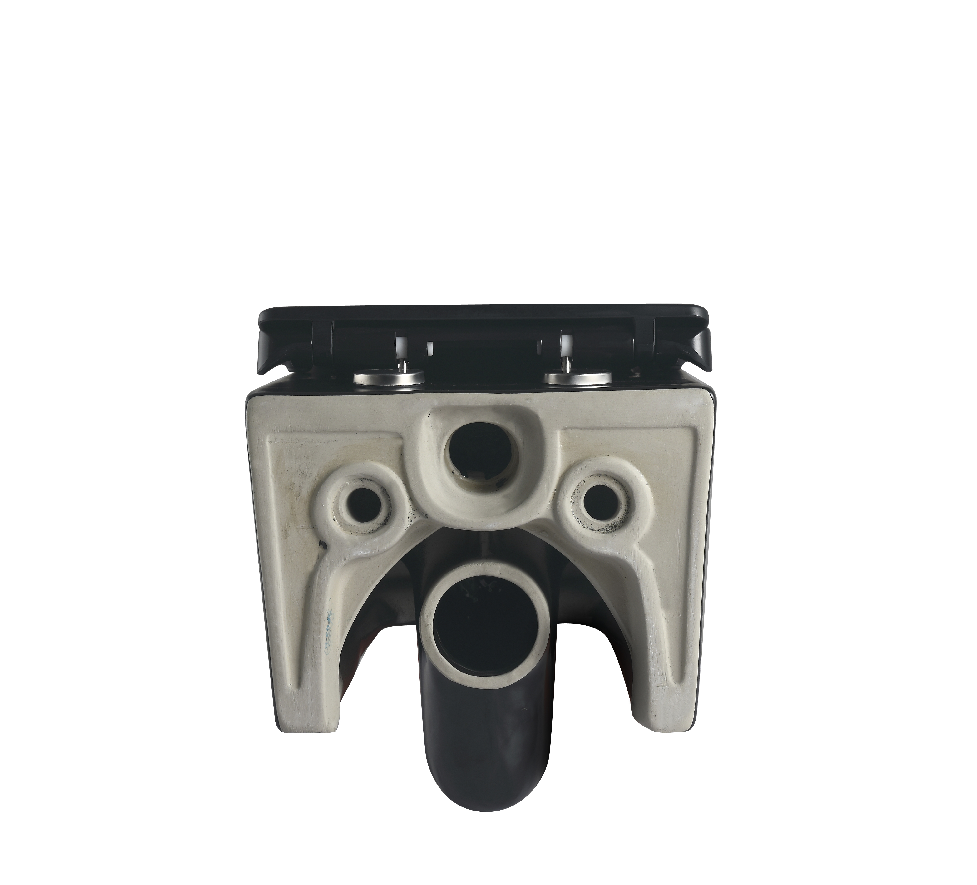 Matte Black Wall Hung Toilet – Rectangular Design with Soft-Close Seat & Space-Saving Installation