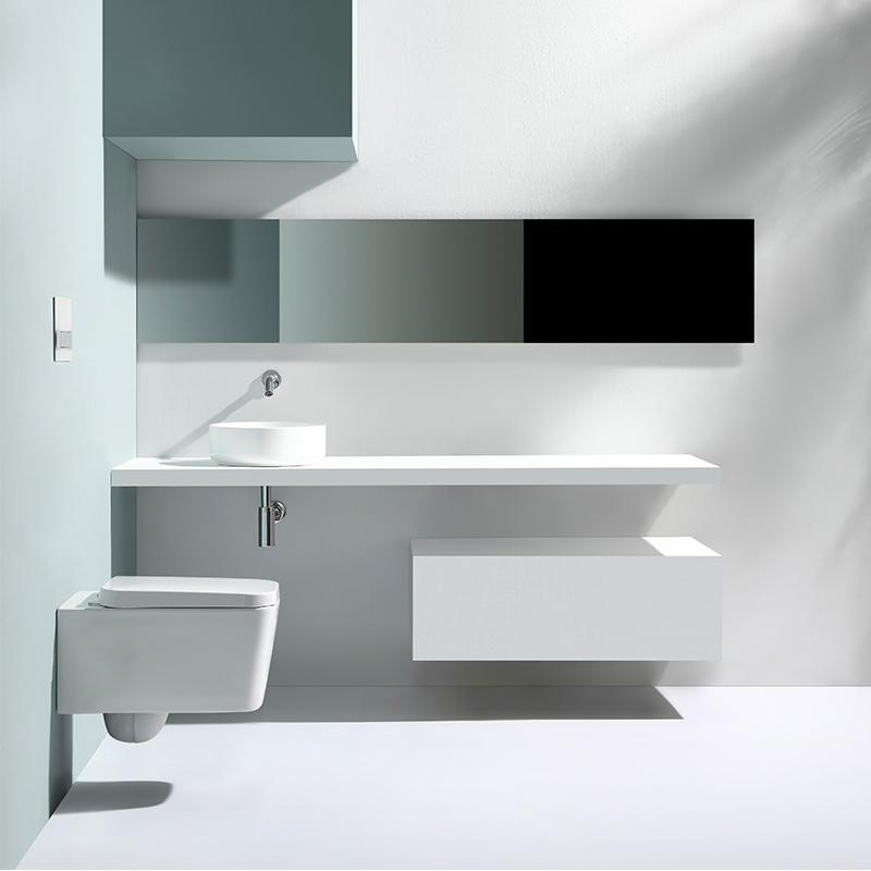 BF2467 Rimless Wall Hung Toilet 535×355×350mm Dual Flush Ceramic WC with Soft-Close UF Seat