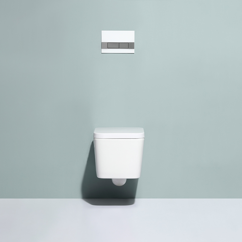 BF2467 Rimless Wall Hung Toilet 535×355×350mm Dual Flush Ceramic WC with Soft-Close UF Seat