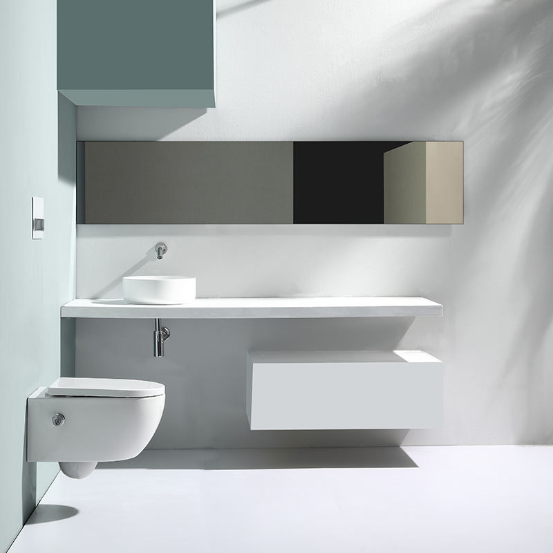 Modern Rimless Wall-Hung Toilet Ceramic Bathroom WC