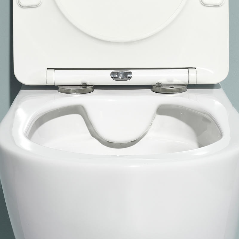 Rimless Wall Hung Toilet - Modern Quiet Flush Ceramic Design