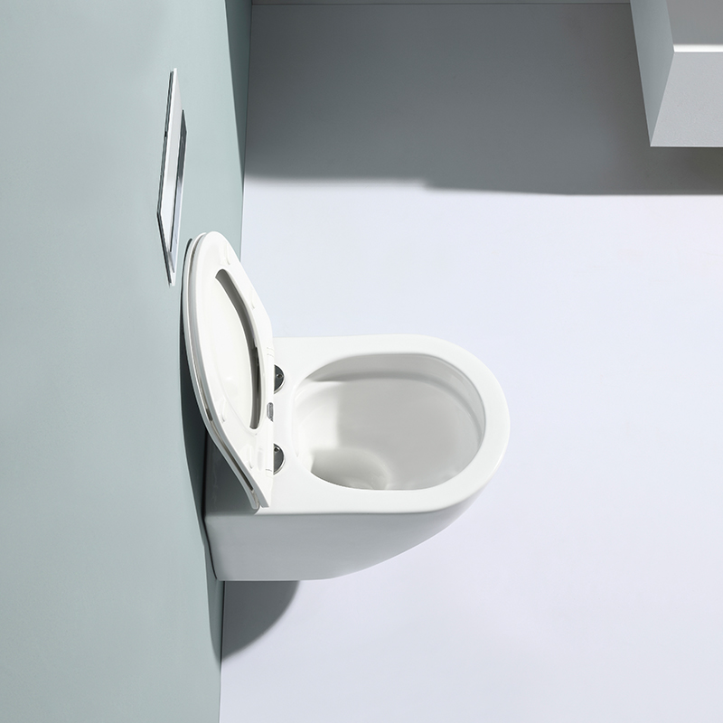 Rimless Wall Hung Toilet - Modern Quiet Flush Ceramic Design