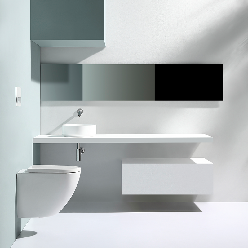 BF2469 Wall-Hung Rimless Toilet 530×360×400mm Washdown Ceramic WC
