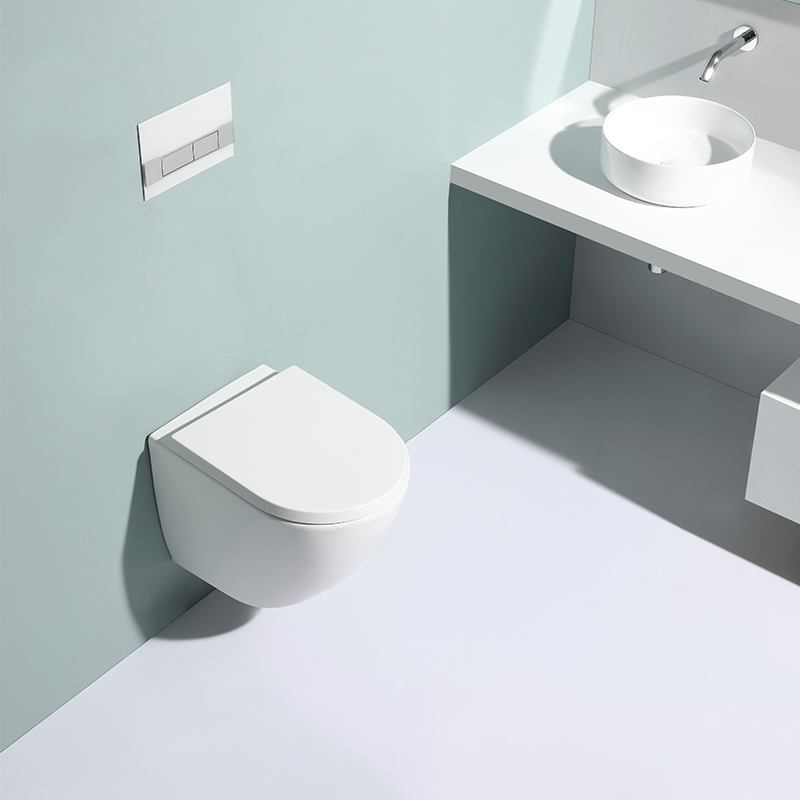 Modern Wall-Hung Toilet BF2469｜Ultra-Quiet Dual Flush｜Rimless Hygienic Ceramic Toilet