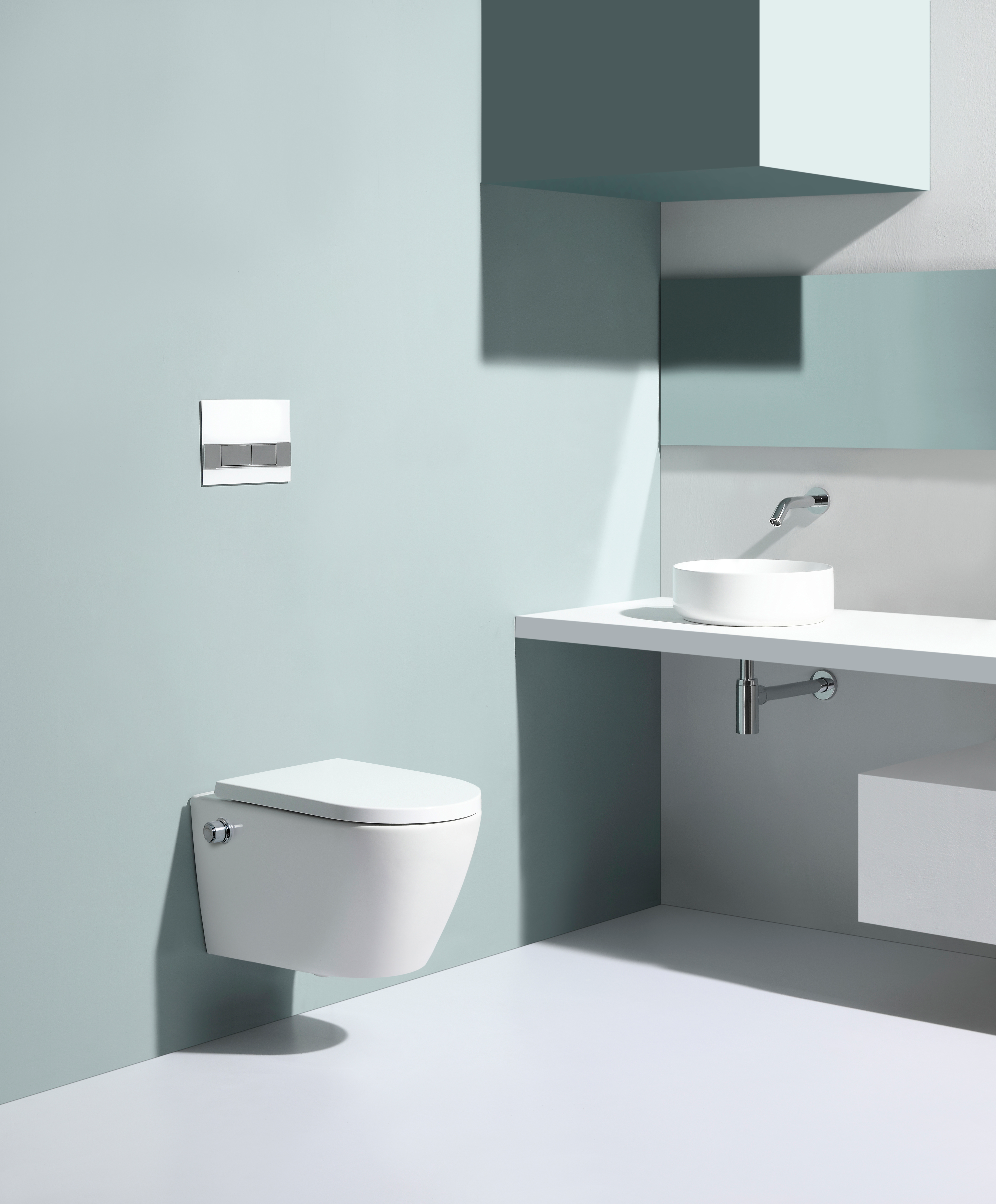2476-BD Rimless Wall Hung Toilet with Built-in Shower – Smart Hygiene & Space Efficiency