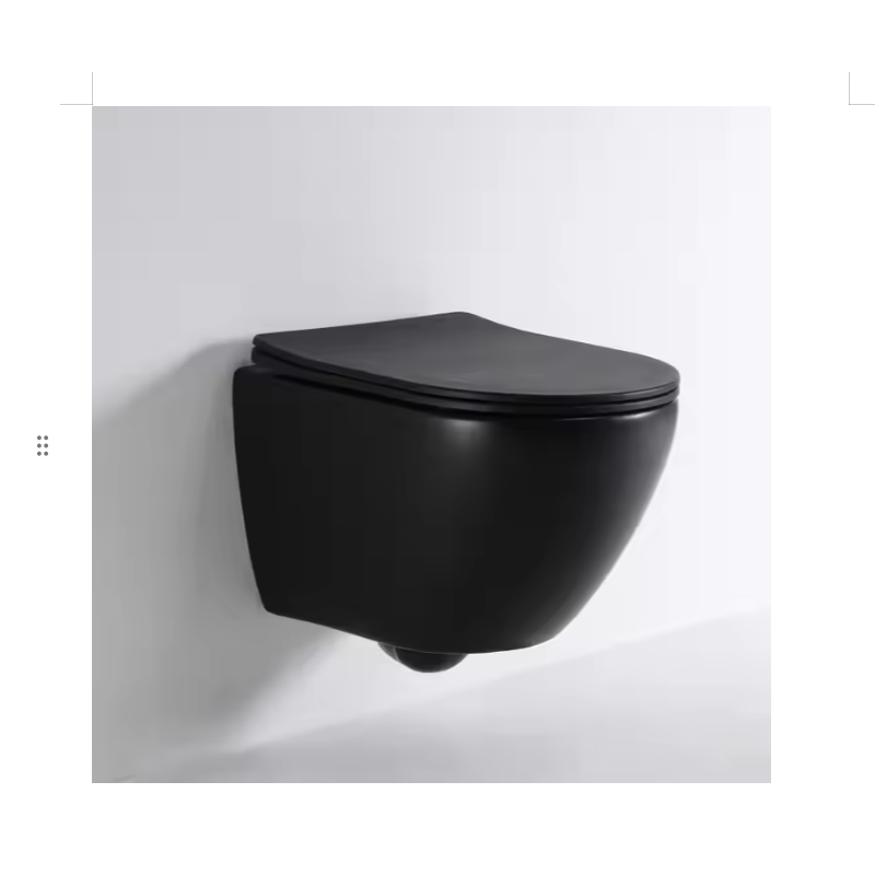 Wandhängendes schwarzes WC | Verdeckter Spülkasten | Siphon-Spülung | BEFEN Badezimmer-Toilette