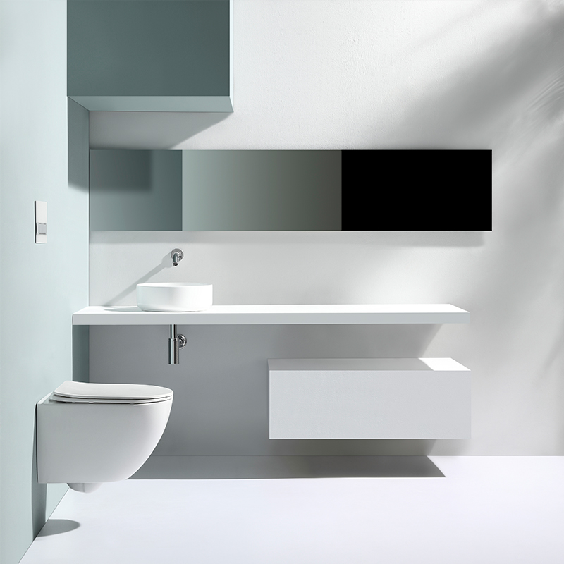 Modèle 2478D WC Suspendu Moderne en Céramique avec Abattant Soft Close