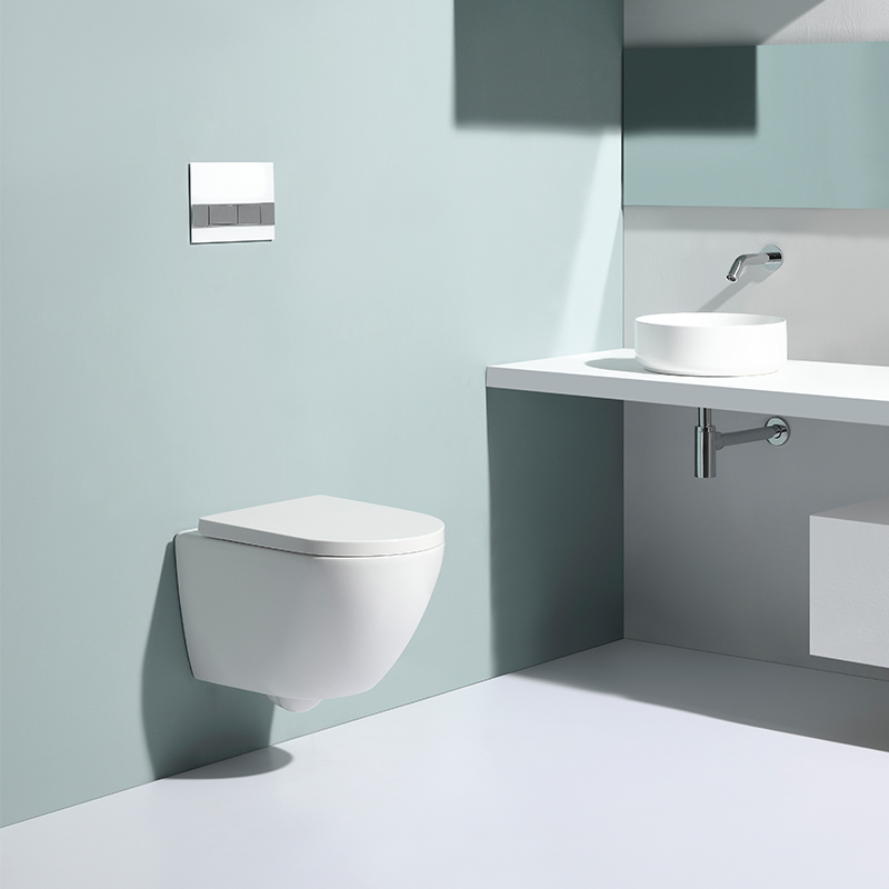 BF2478 Rimless Wall Hung Toilet Washdown Ceramic Glossy White 480×360×350 mm