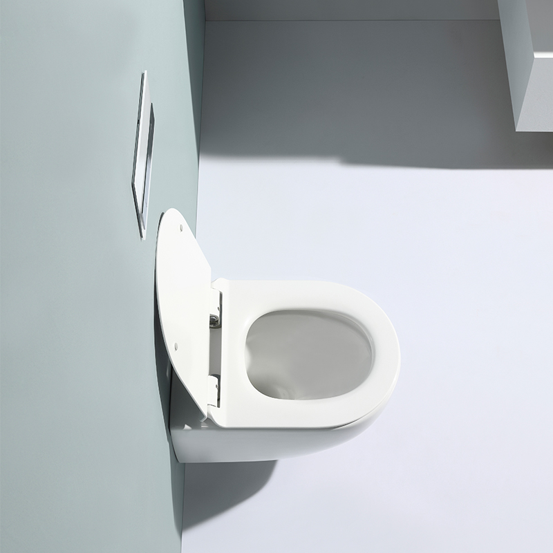 2479A Modern Wall-Hung Toilet – Rimless Ceramic Floating WC with Soft Close Seat