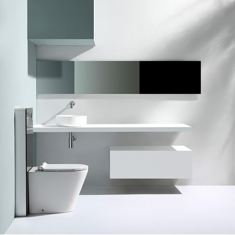 BF2580A Rimless Wall Hung Toilet | Ceramic Washdown Dual Flush 560x360x410mm
