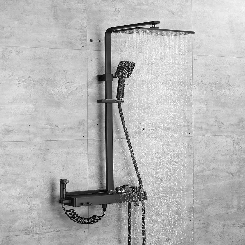 BF98550EE Smart Touch Thermostatic Shower System with Waterfall Shower, Hand Shower and Intelligent Control Panel