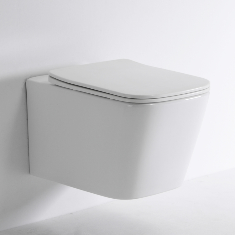 Modern Rimless Wall Hung Toilet Ceramic WC with Dual Flush 520x340x355mm