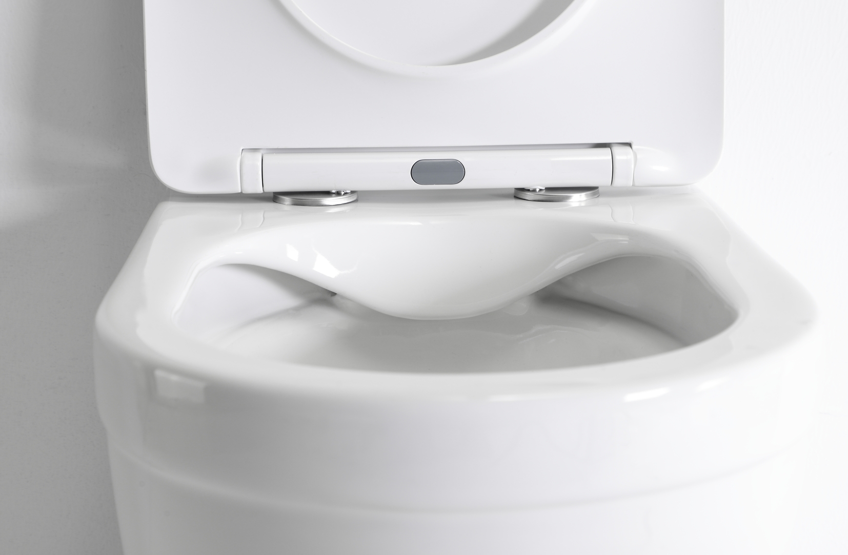 Rimless Wall Hung Toilet Ceramic WC 520mm Nano Coating Dual Flush Washdown