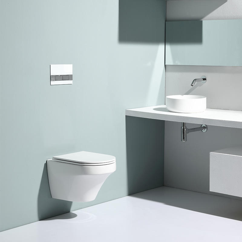 BF2462E Rimless Wall Hung Toilet Ceramic Toilet with New Vortex Flush and Soft Close UF Seat