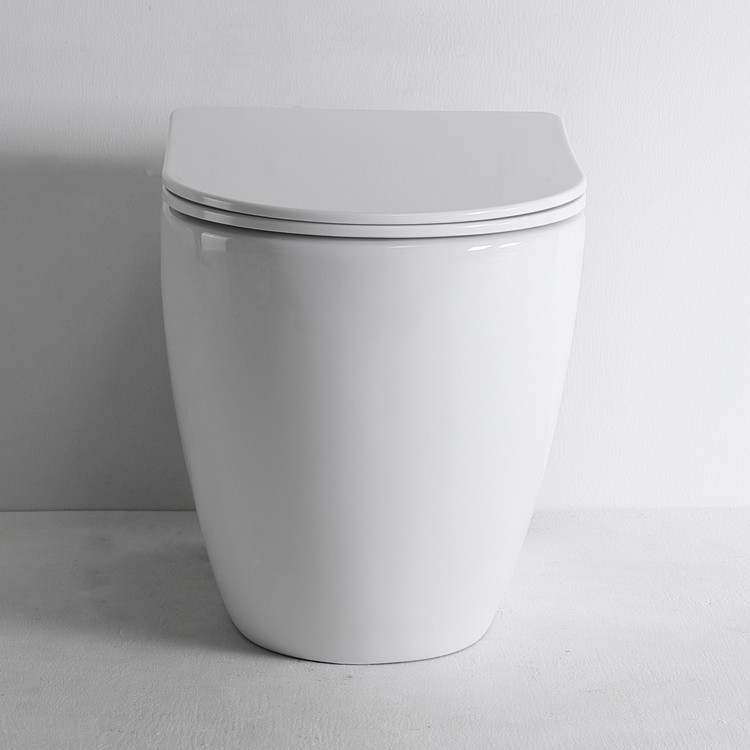 BF2490 Rimless Back-to-Wall Ceramic Toilet 510×363×400 mm, 3/6L Washdown, Soft-Close UF Seat
