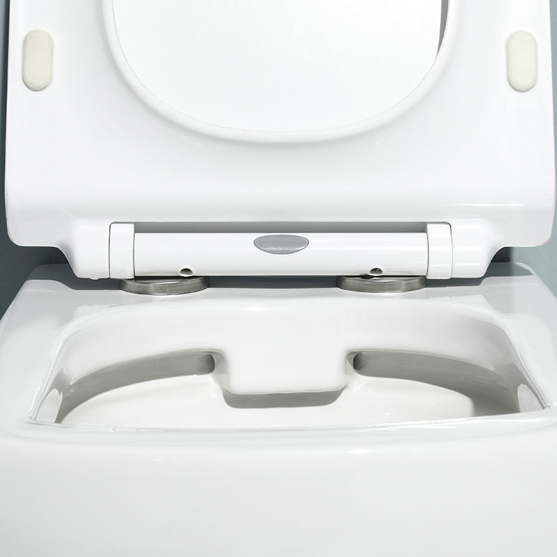 Modern Rimless Wall Hung Ceramic Toilet Glossy White UF Seat BF2496