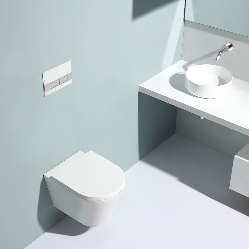 BF2490 Rimless Wall-Hung Ceramic Toilet with Soft-Close UF Seat