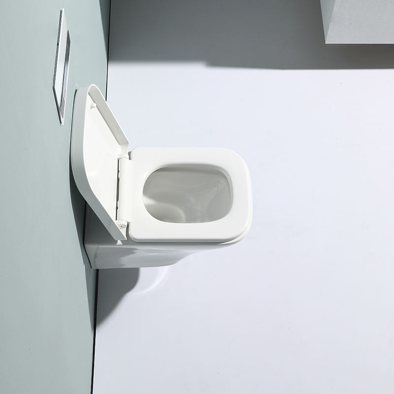 BF2473 White Ceramic Wall-Hung Toilet with Washdown Flushing and Soft Close UF Seat
