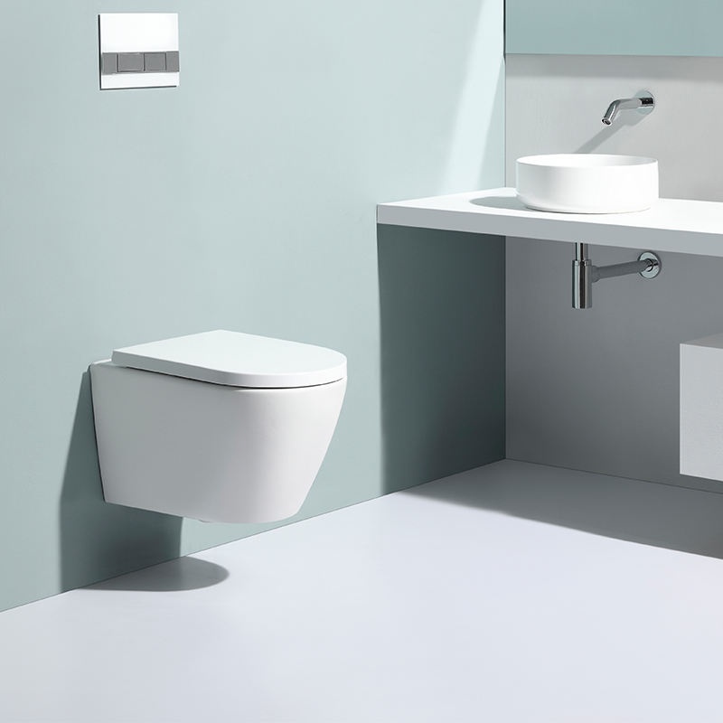 Modern Rimless Wall-Hung Ceramic Toilet - Model 2476
