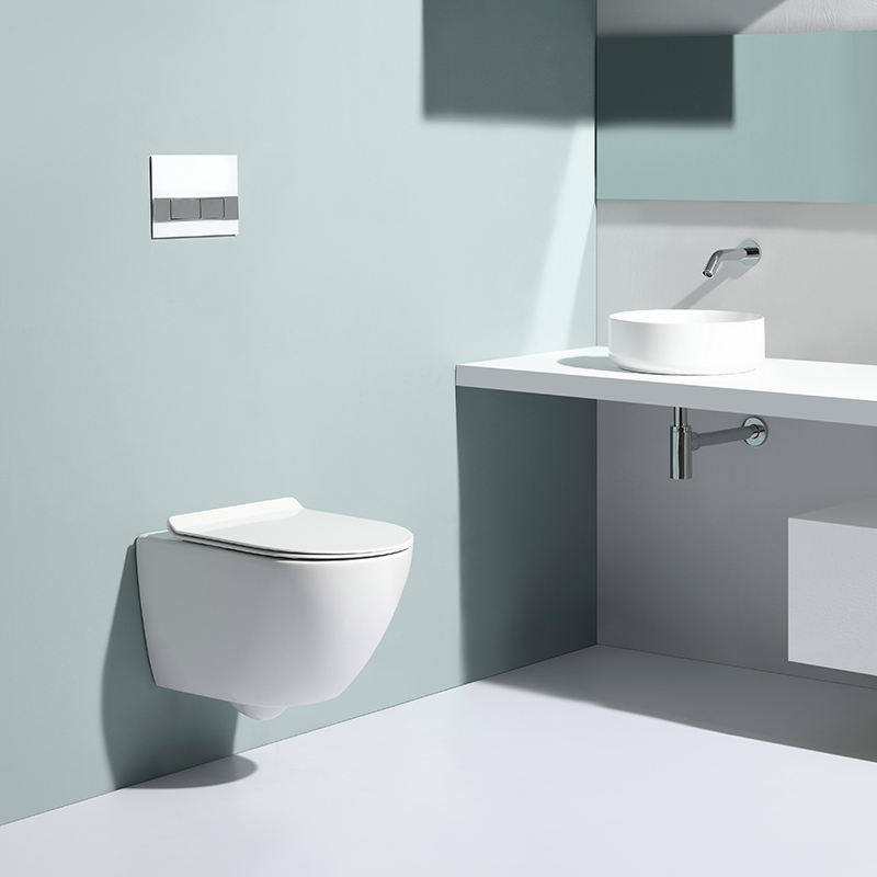 BF2478A Rimless Wall Hung Toilet - Compact Ceramic Washdown WC