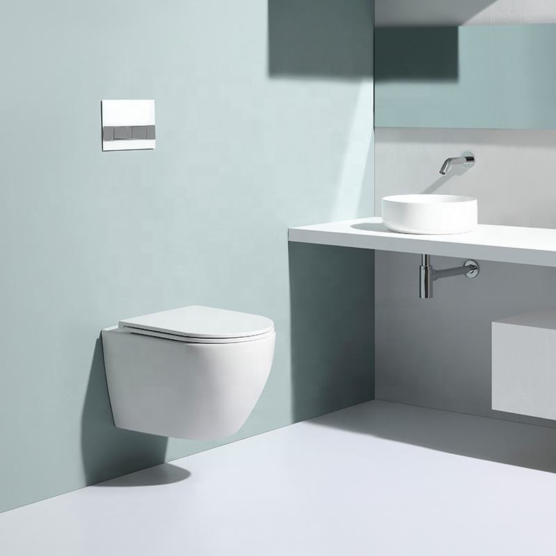 Wall Hung Toilet BF2479E – Ceramic, Washdown Flushing, Soft Close UF Seat, White
