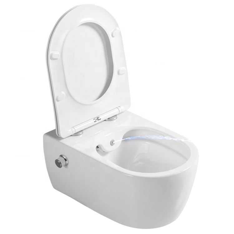BF2468D-BD Wall-Hung Toilet with Built-in Shower Design, Nano Coating and Washdown Flushing