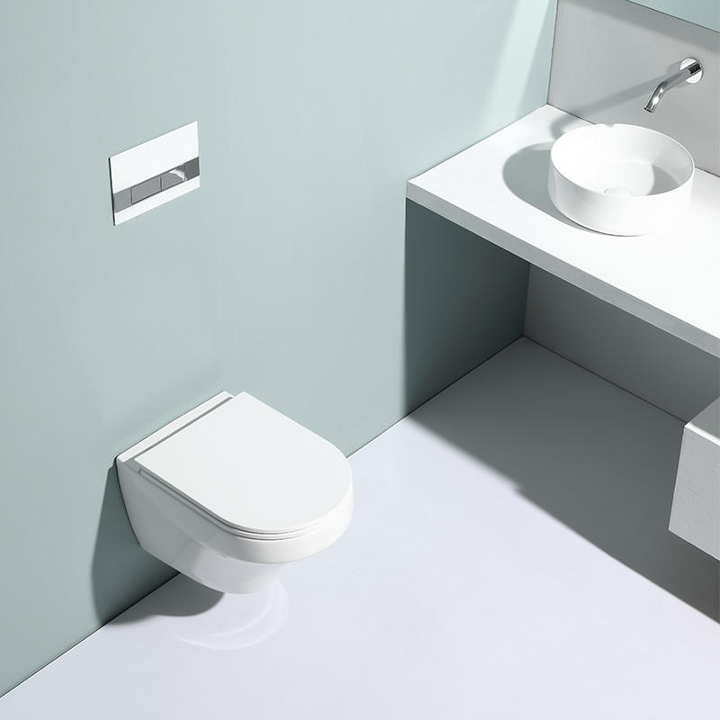 BF2462E Rimless Wall Hung Toilet Ceramic Toilet with New Vortex Flush and Soft Close UF Seat