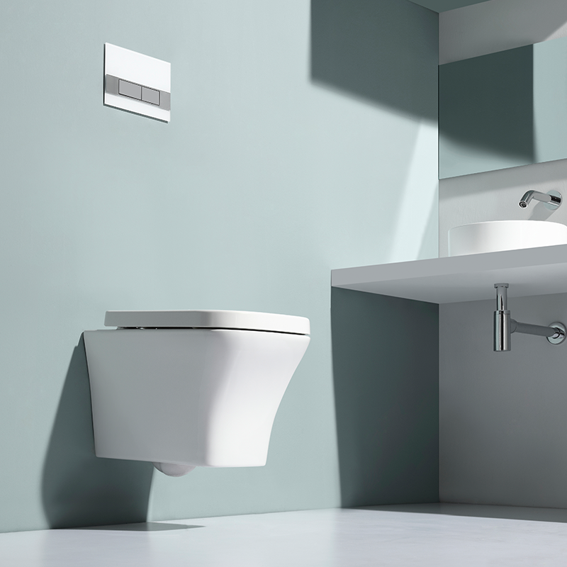 BF2482 Wall-Hung Ceramic Toilet with Soft-Close UF Seat, 3/6L Washdown Flush