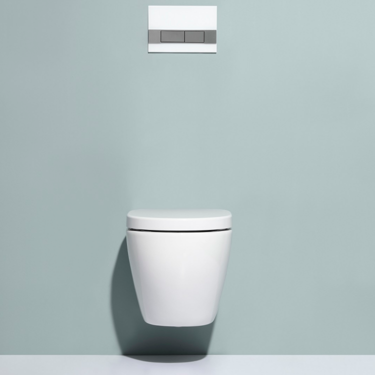 BF2412 Rimless Wall-Hung Ceramic Toilet with BF3003GC Cistern, 3/4.5L Dual Flush and Nano Coating