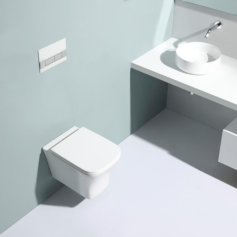 BF2482 Modern Ceramic Wall Hung Toilet with Nano Self-Cleaning Glaze