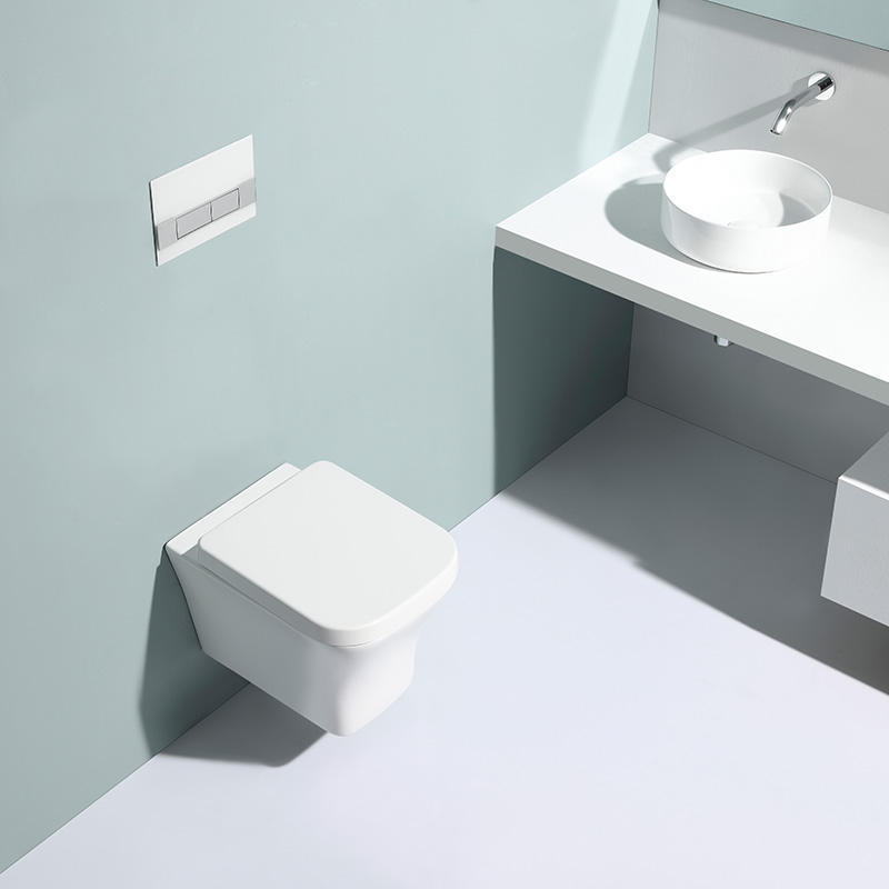 BF2482 Wall-Hung Ceramic Toilet with Soft-Close UF Seat, 3/6L Washdown Flush