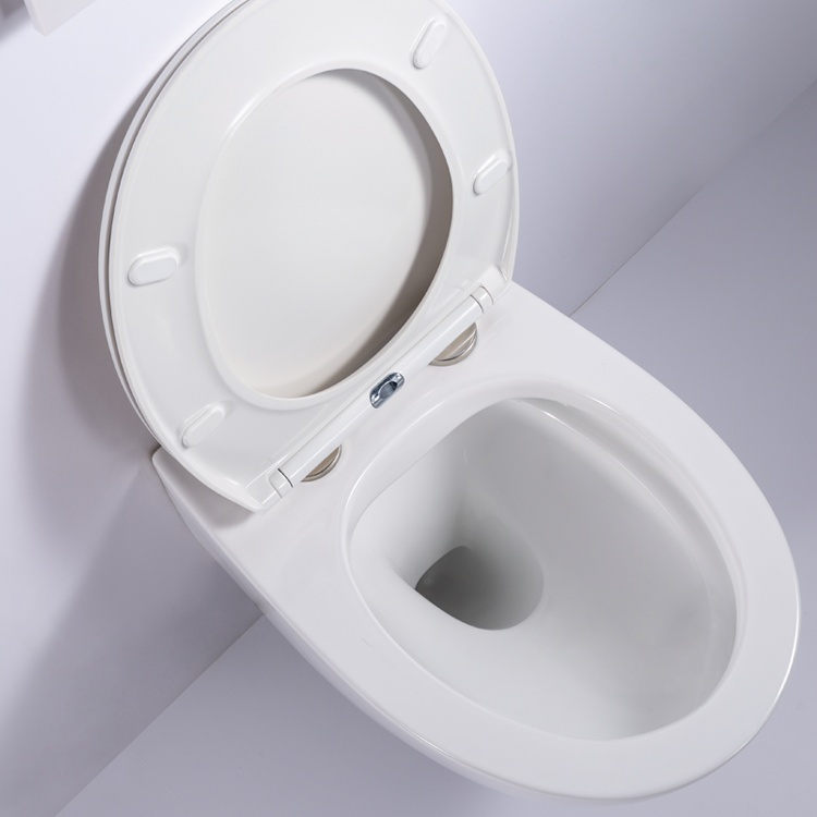 Toilette Murale Suspendue Moderne BF2375D – Design Compact en Céramique Blanche