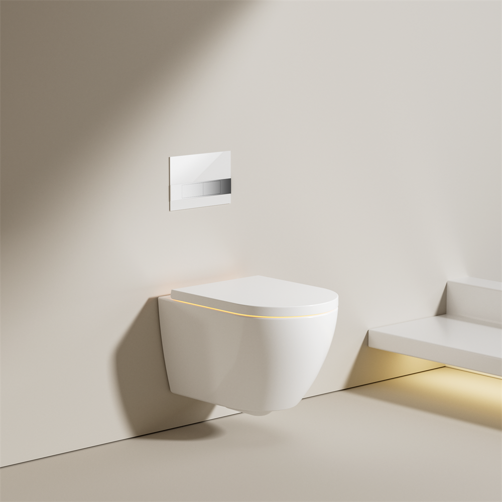 BF2416 Glossy White Vortex Wall Hung Toilet